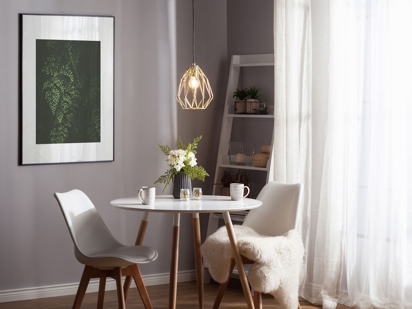 Hängelampe gold Gitter MAGRA