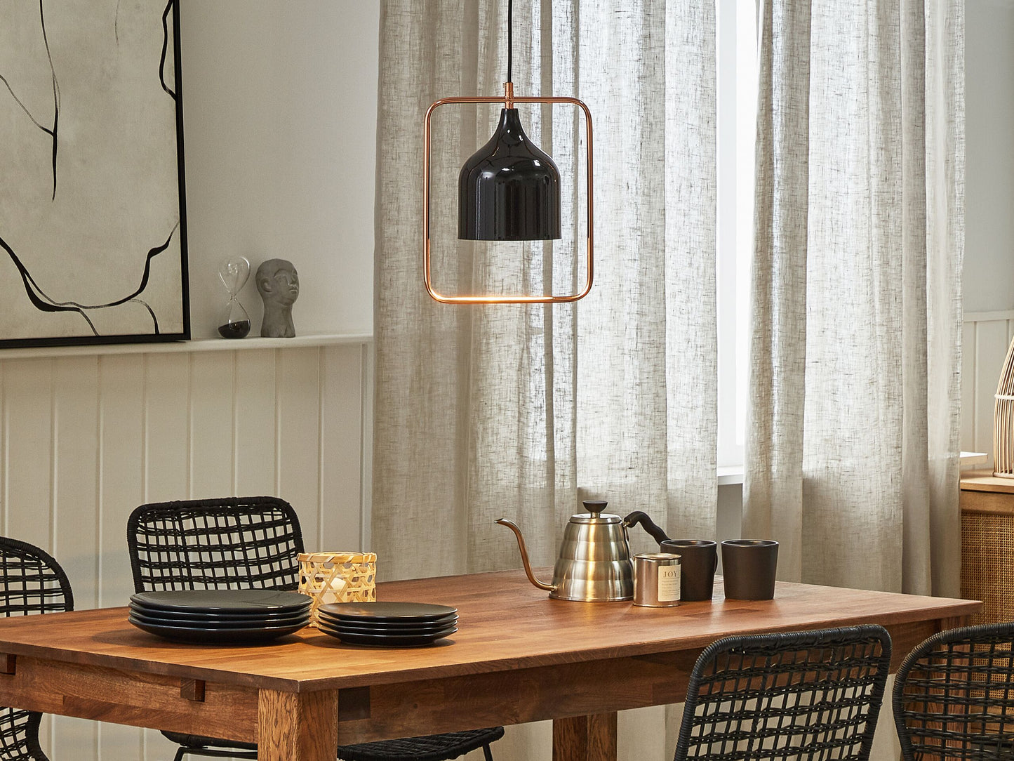 Hängelampe MAVONE Metall Schwarz