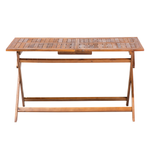 Gartentisch CENTO 75 cm 140 cm Akazienholz Braun