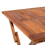 Gartentisch CENTO 75 cm 140 cm Akazienholz Braun