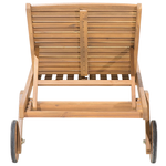 Gartenliege Akazienholz hellbraun rollbar CESANA