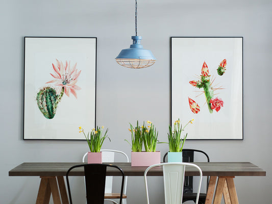 Hängelampe blau rund SORMONNE