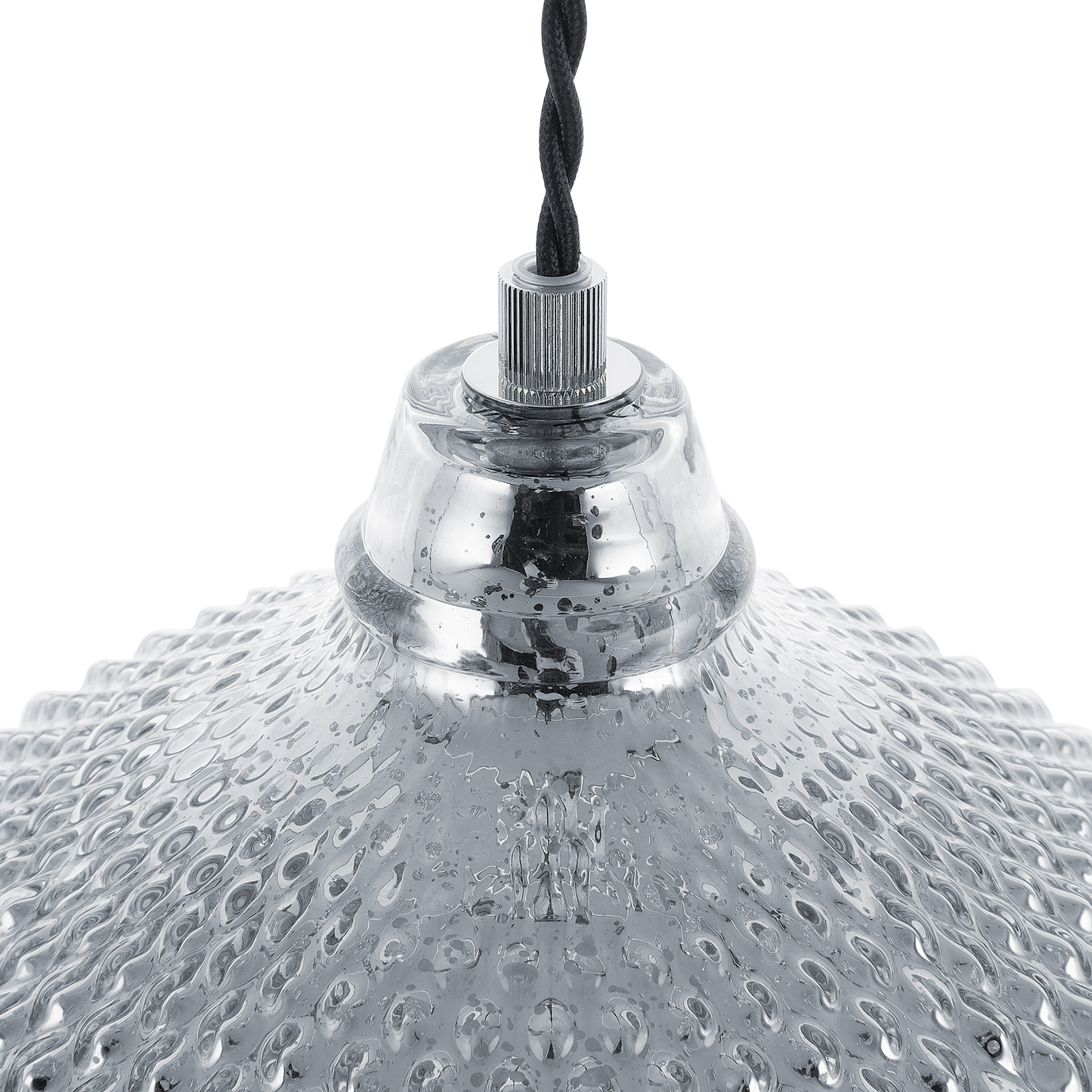 Hängelampe Glas silber Tropfenform MADON