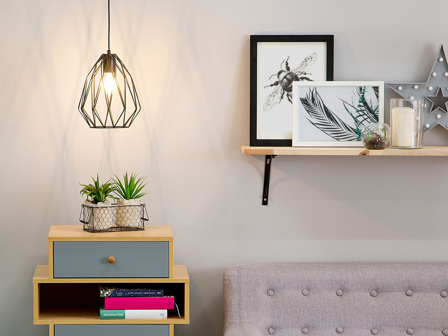 Hängelampe MAGRA Metall Schwarz