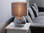 Tischlampe grau 41 cm Trommelform RONAVA