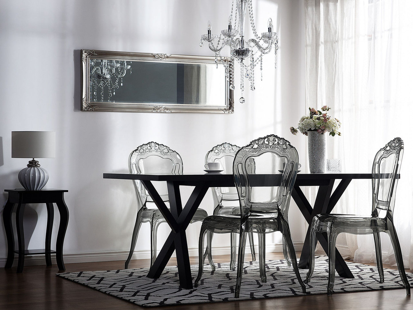 Esszimmerstuhl 2er Set VERMONT Schwarz