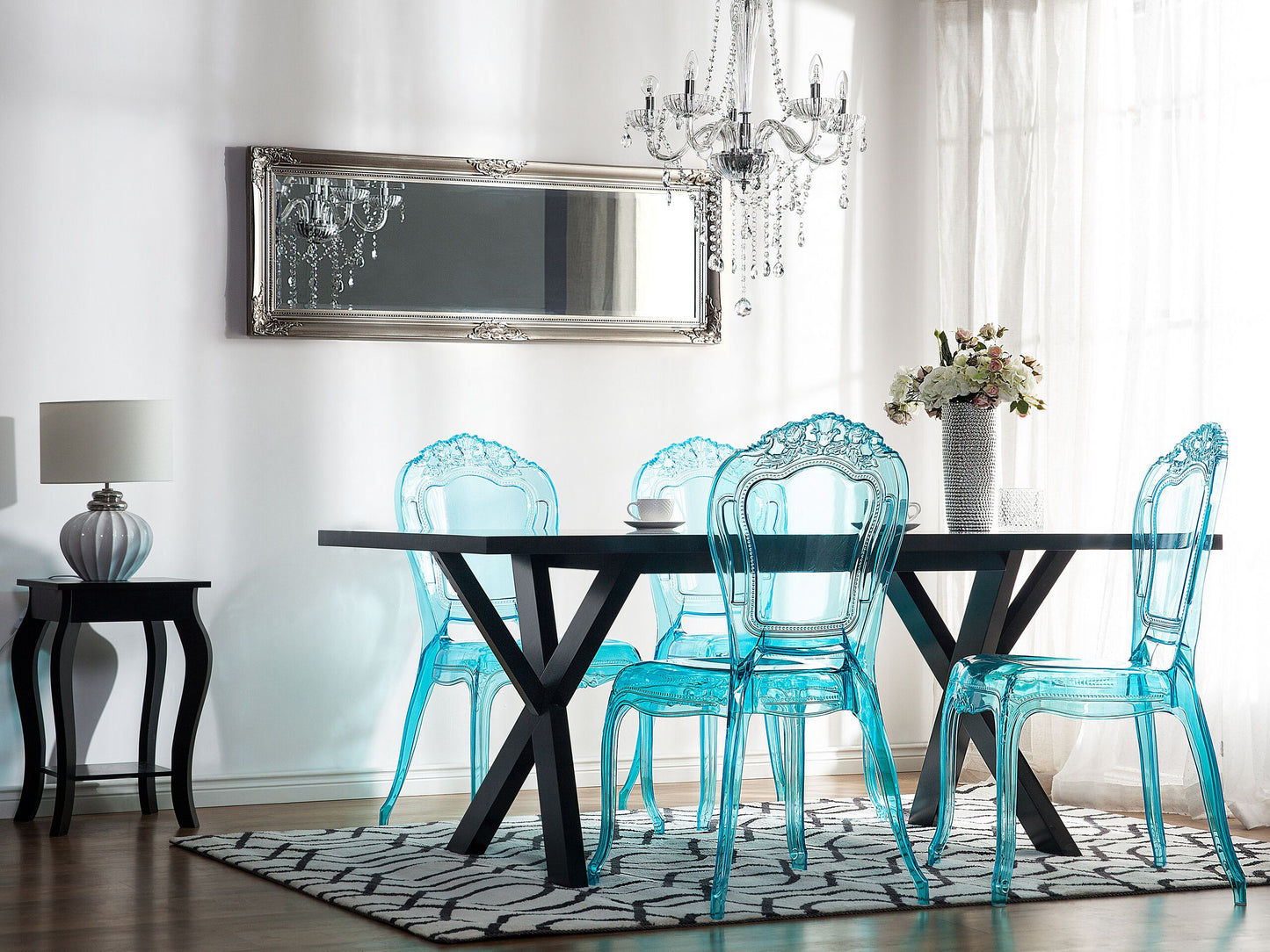 Esszimmerstuhl 2er Set VERMONT Hellblau