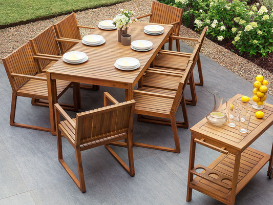 Gartentisch SASSARI 180 cm 90 cm Akazienholz Braun