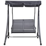 Hollywoodschaukel TESERO Metall Grau