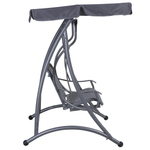 Hollywoodschaukel TESERO Metall Grau