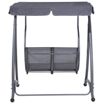 Hollywoodschaukel TESERO Metall Grau