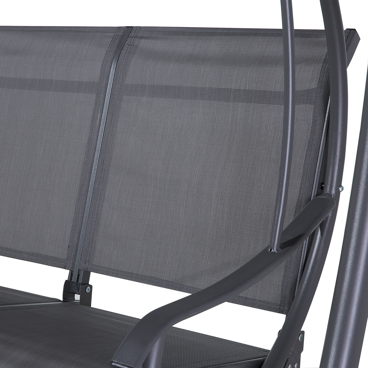 Hollywoodschaukel TESERO Metall Grau