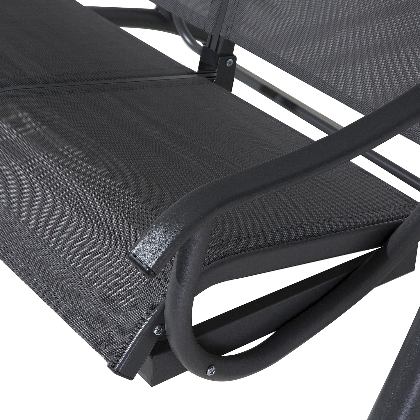 Hollywoodschaukel TESERO Metall Grau