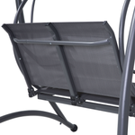 Hollywoodschaukel TESERO Metall Grau