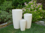 Blumenkübel ABDERA Stein 23 cm Hellbeige