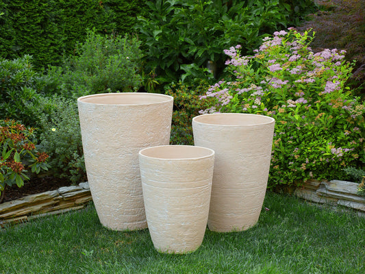 Blumenkübel CAMIA Stein 51 cm Beige