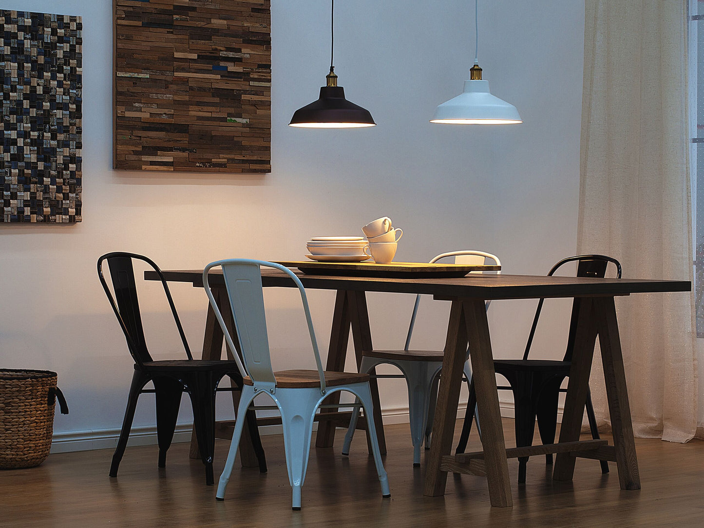 Hängelampe weiss rund PECHORA