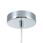 Hängelampe SANGONE Glas Silber