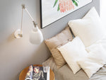 Wandlampe MISSISSIPPI verstellbar Metall Weiss