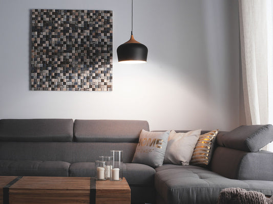 Hängelampe schwarz Glockenform ANGARA