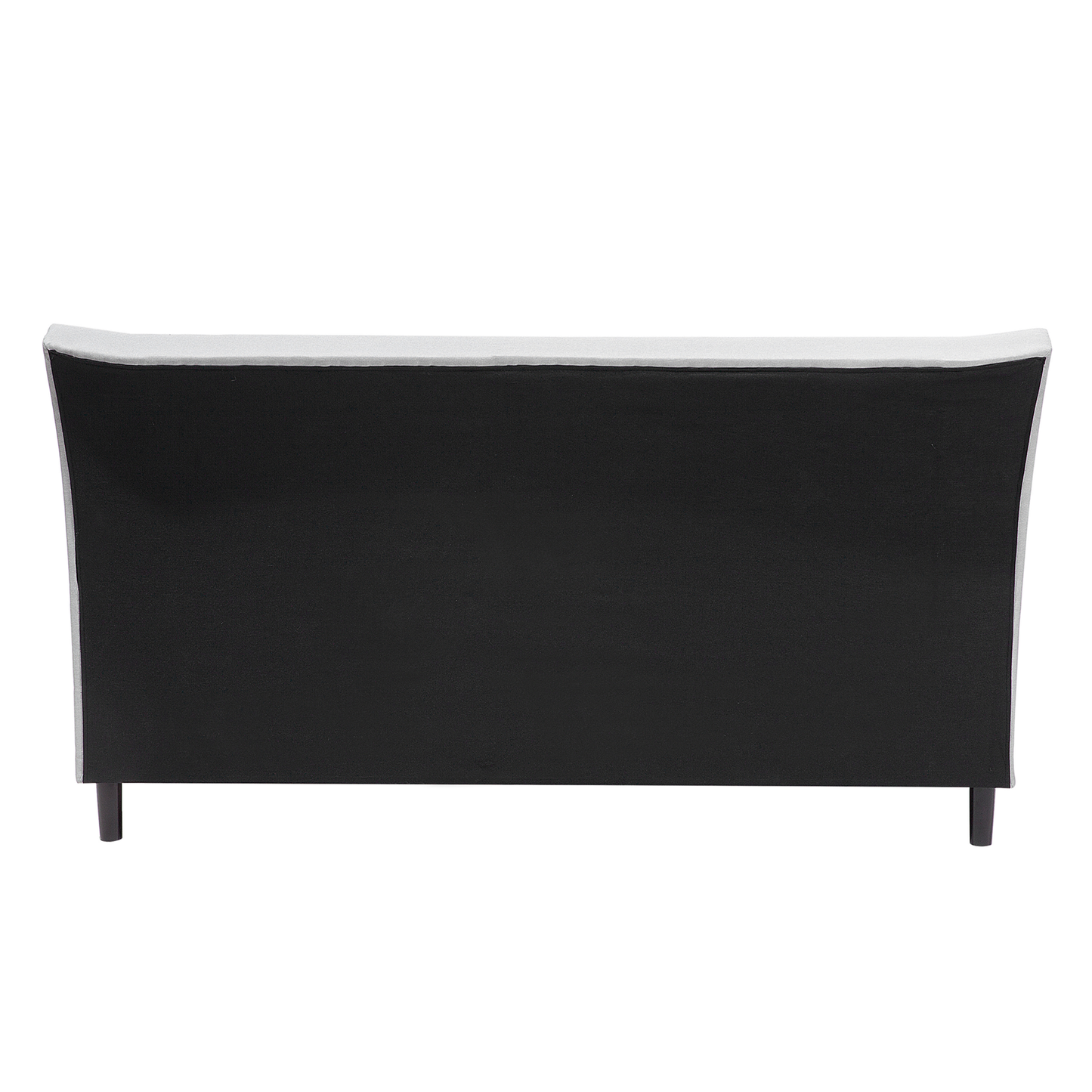 Bett mit Lattenrost Stoff SAVERNE 140 x 200 cm Hellgrau