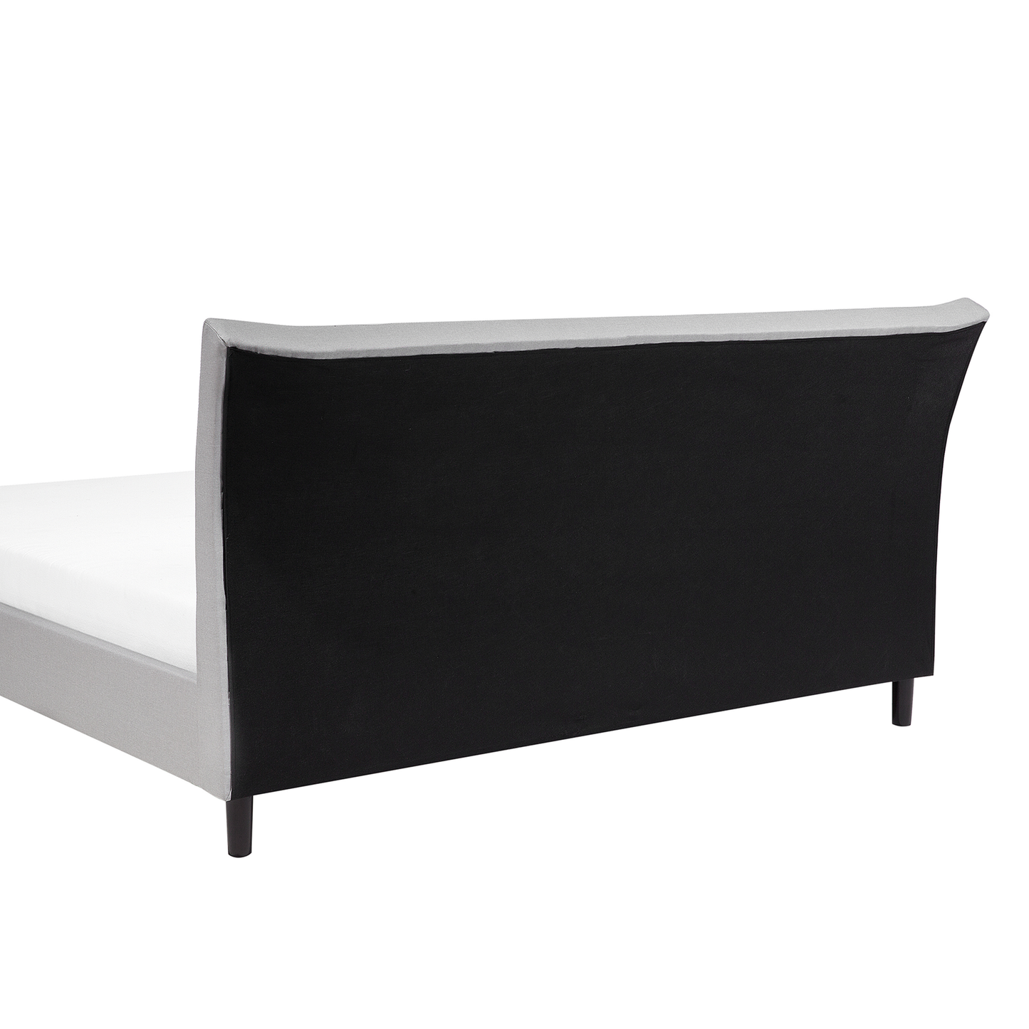 Bett mit Lattenrost Stoff SAVERNE 140 x 200 cm Hellgrau