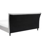 Bett mit Lattenrost Stoff SAVERNE 140 x 200 cm Hellgrau