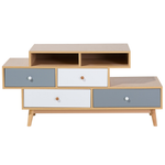Kommode mit 4 Schubladen IRVINE 59 cm Braun / Weiss