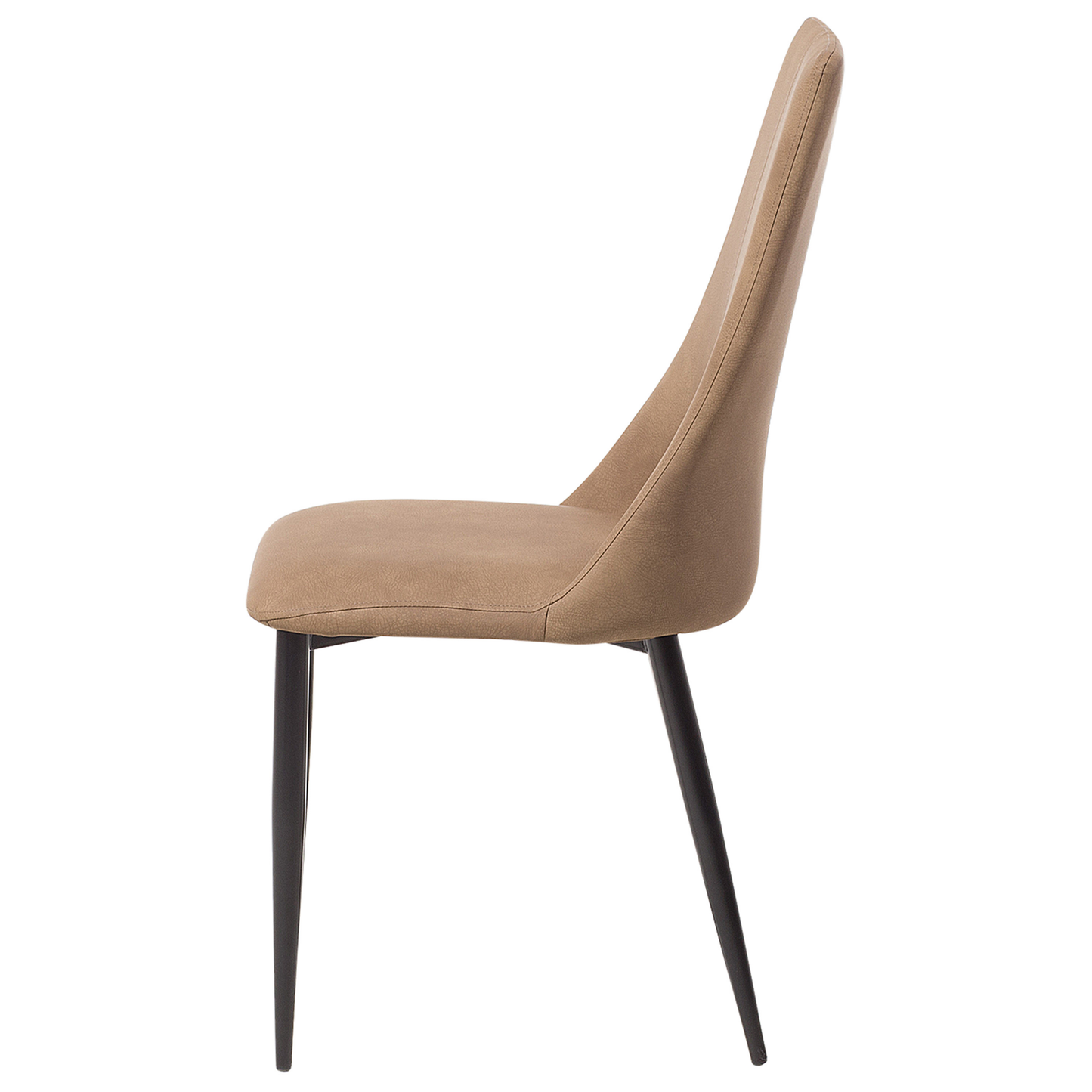 Esszimmerstuhl 2er Set CLAYTON Kunstleder Goldbraun