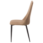 Esszimmerstuhl 2er Set CLAYTON Kunstleder Goldbraun