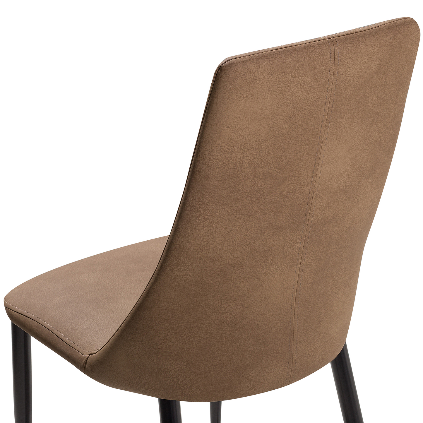 Esszimmerstuhl 2er Set CLAYTON Kunstleder Goldbraun