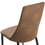 Esszimmerstuhl 2er Set CLAYTON Kunstleder Goldbraun