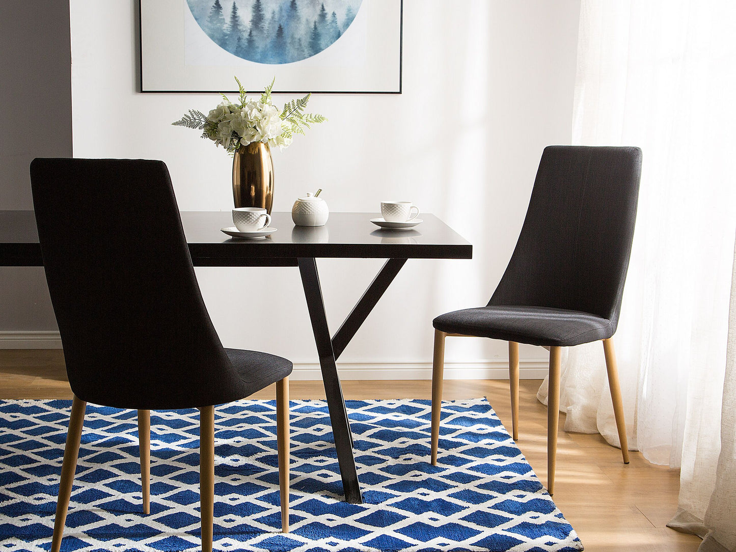 Esszimmerstuhl 2er Set CLAYTON Schwarz