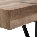 Couchtisch brauner Holzfarbton / schwarz rechteckig 60 x 110 cm ADENA
