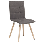 Esszimmerstuhl Polsterbezug hellbraun 2er Set BROOKLYN