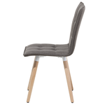 Esszimmerstuhl Polsterbezug hellbraun 2er Set BROOKLYN