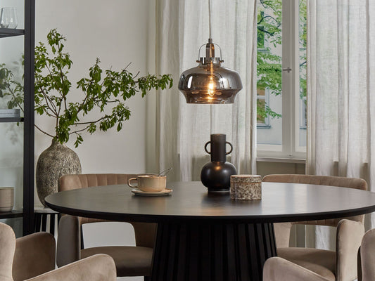 Hängelampe WILTZ Glas Hellgrau