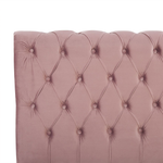 Bett mit Lattenrost Samtstoff AVALLON 160 x 200 cm Rosa