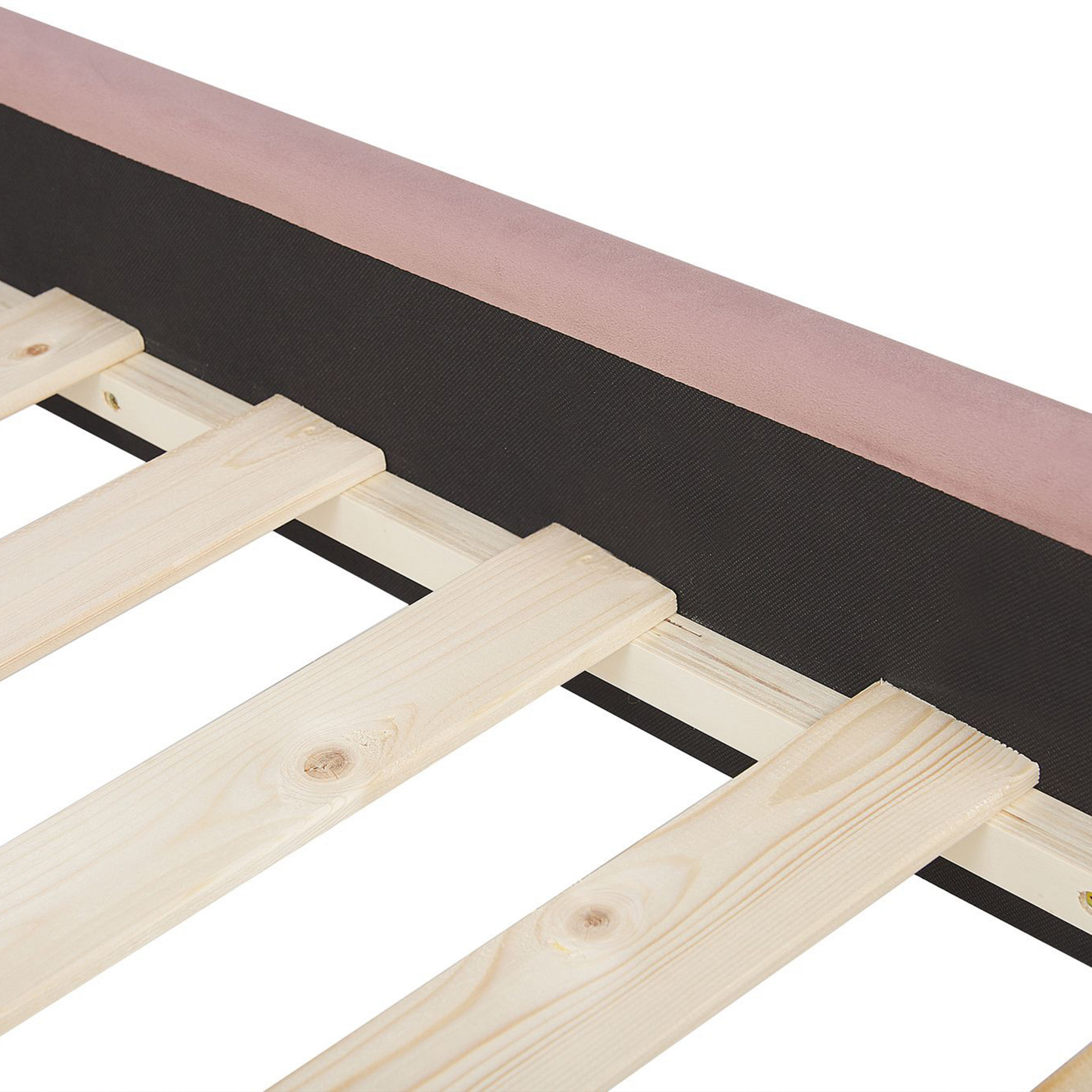 Bett mit Lattenrost Samtstoff AVALLON 160 x 200 cm Rosa