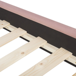 Bett mit Lattenrost Samtstoff AVALLON 160 x 200 cm Rosa