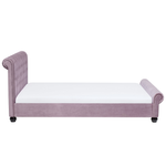 Bett mit Lattenrost Samtstoff AVALLON 180 x 200 cm Rosa