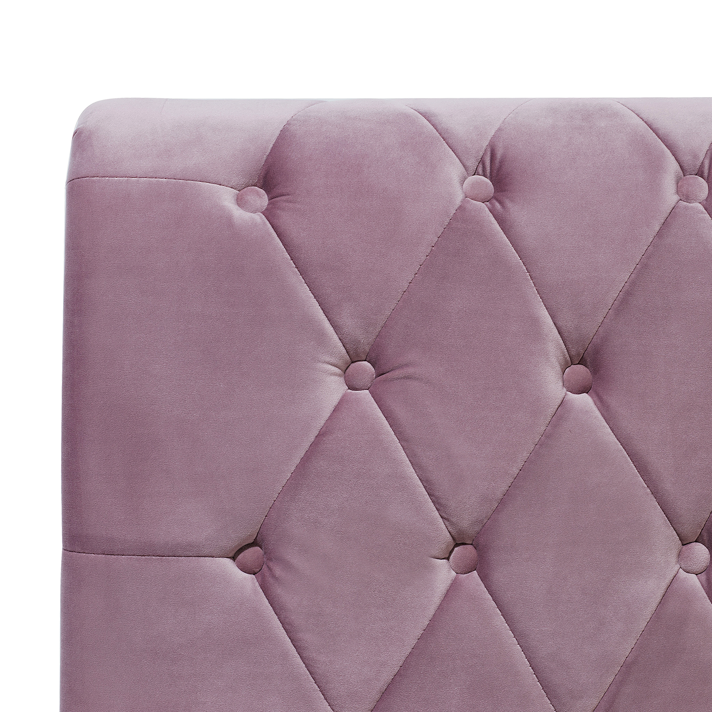 Bett mit Lattenrost Samtstoff AVALLON 180 x 200 cm Rosa
