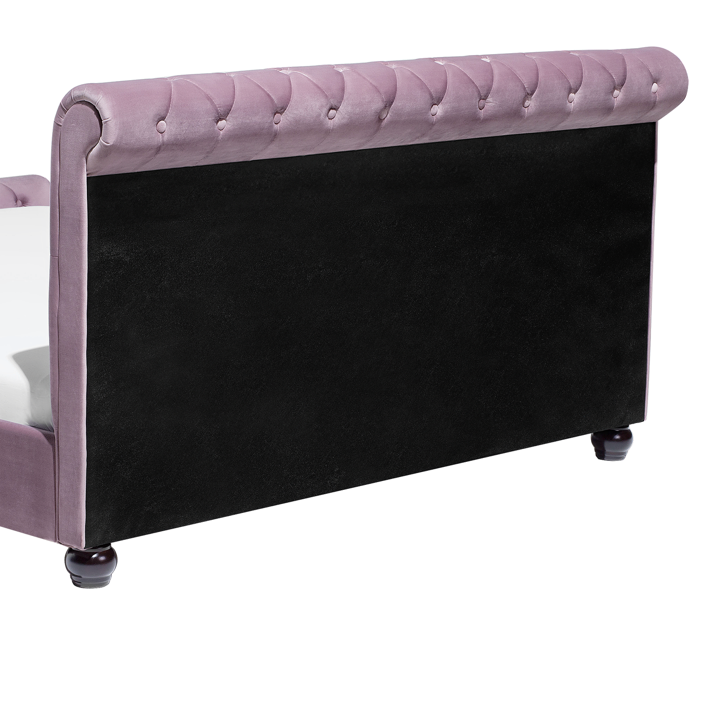 Bett mit Lattenrost Samtstoff AVALLON 180 x 200 cm Rosa