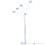 Stehlampe FLINDERS verstellbar Metall Silber