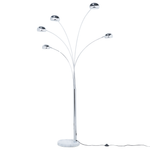 Stehlampe FLINDERS verstellbar Metall Silber