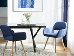 Esszimmerstuhl 2er Set CHICAGO Stoff Marineblau