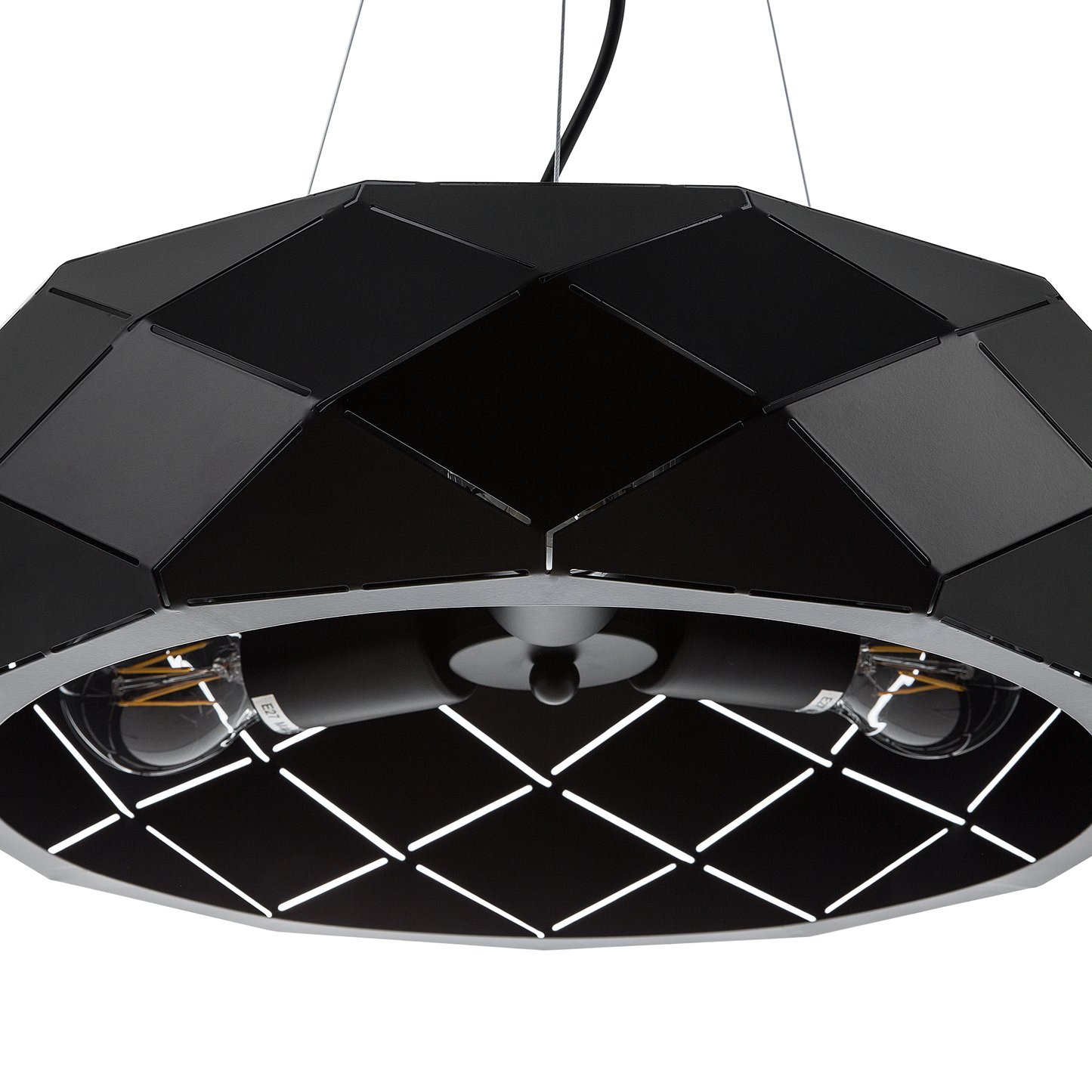 Hängelampe schwarz 3-flammig geometrisch CESANO