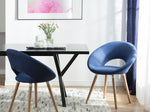 Esszimmerstuhl 2er Set ROSLYN Marineblau