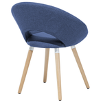Esszimmerstuhl 2er Set ROSLYN Marineblau