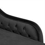 Chaiselongue Samtstoff schwarz linksseitig NIMES